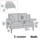 Brigette 2-Seater Mustard Velvet Sofa with Antique Brass Castor Legs