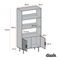 Richmond Ridged Tall Bookcase with Doors, Matte Taupe