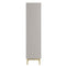 Richmond Ridged Tall Bookcase with Doors, Matte Taupe