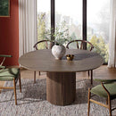 Maru Round 4-6 Seater Extending Oak Pedestal Dining Table, Silver Oak