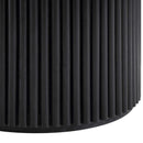 Maru Round Oak Pedestal Coffee Table, Black