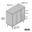 Frances Woven Rattan Drinks Cabinet, Natural