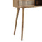 Izzy Curved Rattan 2-Door Table, Natural