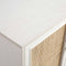 Frances Woven Rattan 3-Door Sideboard, White