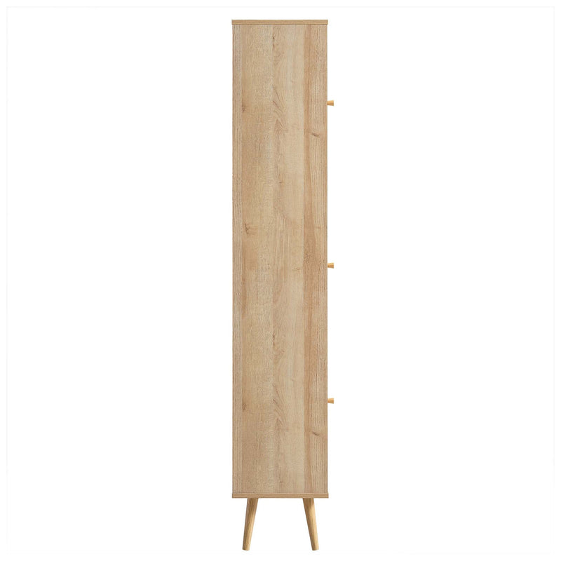 Frances Woven Rattan Tallboy Bathroom Unit, Natural