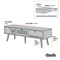 Anya Woven Rattan 3-Drawer TV Unit in Natural