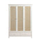 Frances Rattan Triple Wardrobe with 2 Drawers, White