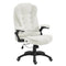 Executive Recline Extra Padded Office Chair Standard, MO17 White Teddy