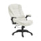 Executive Recline Extra Padded Office Chair Standard, MO17 White Teddy