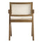 Jeanne Light Walnut Cane Rattan Solid Beech Wood Dining Chair