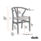 Hansel Wooden Natural Weave Dining Chair, Natural Colour Frame