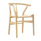 Hansel Wooden Natural Weave Dining Chair, Natural Colour Frame