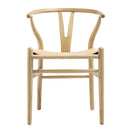 Hansel Wooden Natural Weave Dining Chair, Natural Colour Frame